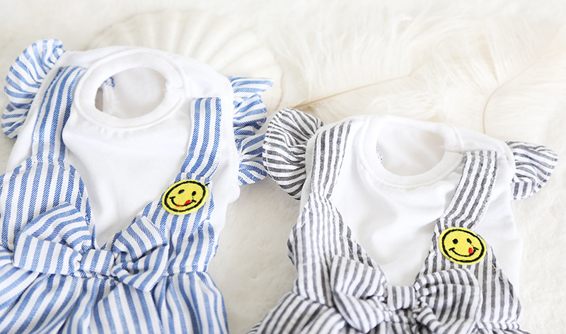 Petstyle mùa xuân hè thú cưng váy cười dây đeo bánh váy chó mới quần áo sọc - Quần áo & phụ kiện thú cưng áo vest cho mèo