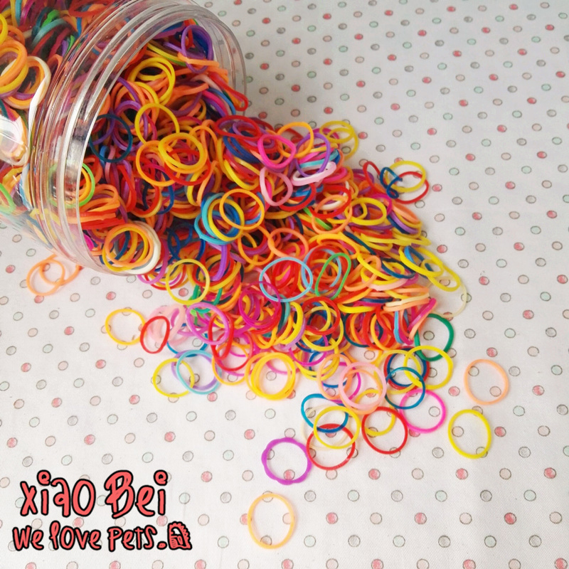 Pet rubber band long-haired dog kitten puppy pet Yorkshire Maltese competition-level special round rubber band