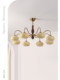 Vintage Living Room Chandelier, American Retro French Wabi-Sabi Style, New White Ash Wood Persimmon Chandelier for Bedroom, Study, and Dining Room