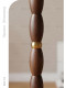 French Retro Shell Floor Lamp with a High-End Feel, American Mid-Century Style Rubber Wood Floor Lamp for Bedroom and Living Room Lighting