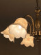 Creative Lily of the Valley Ceramic Bronze Chandelier French Retro Creative Petal Chandelier Living Room Bedroom Dining Room Lighting Fixtures