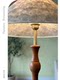 French-Style Vintage Shell Floor Lamp with a High-End Feel, Shell Lampshade, Mid-Century Style Rubberwood Lighting for Bedroom and Living Room