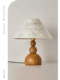 French-Style Vintage Creative Shell Table Lamp for Bedroom, Study, Living Room, Solid Wood Table Lamp, Cream-Style Atmosphere Table Lamp