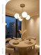 Ring Star Bauhaus Glass Chandelier Minimalist Light Luxury Glass Ball High-End Living Room Chandelier Eye-Protection Main Light Fixture