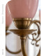 French Retro Pink Glass Chandelier Bedroom Lamp Living Room Dining Room Chandelier Creative Designer Style Mid-Century Style Lighting Fixtures