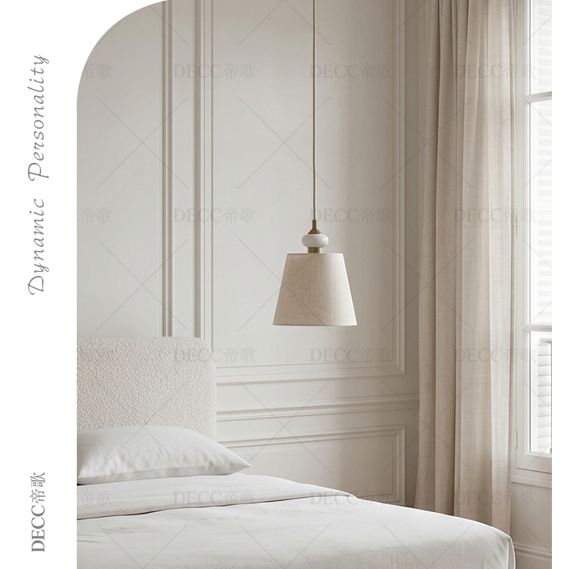 French-Style Vintage Creative Shell Fabric Small Pendant Light Bedroom Bedside Bar Counter Ceramic Pendant Light Cream-Style Lighting Fixtures French-Style Vintage Creative Shell Fabric Small Pendant Light Bedroom Bedside Bar Counter Ceramic Pendant Light Cream-Style Lighting Fixtures