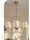 Creative shell chandelier, French mid-century style chandelier, senior designer cream style bedroom and dining room all-copper lamps