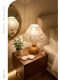 French-Style Vintage Creative Shell Table Lamp for Bedroom, Study, Living Room, Solid Wood Table Lamp, Cream-Style Atmosphere Table Lamp