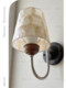 French Retro Shell Wall Lamp, Antique Style Rubber Wood Wall Lamp, Creative Bedroom Bedside Wall Lamp, Warm Lighting Fixtures