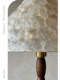 French Retro Shell Floor Lamp with a High-End Feel, American Mid-Century Style Rubber Wood Floor Lamp for Bedroom and Living Room Lighting