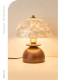 French-Style Vintage Creative Shell-Shaped Walnut-Colored Table Lamp for Bedroom, Study, Living Room, Cream-Style Ambiance Table Lamp