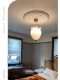 French-Style Vintage All-Copper Glass Dining Room Chandelier, Bar Counter Chandelier, Mid-Century American-Style Bedroom Chandelier, Entryway Hallway Staircase Chandelier