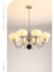 French-Style Vintage Creative Shell Chandelier in High-End Sand Nickel Color for Living Room, Bedroom, and Dining Room, Light Luxury American Cream Style