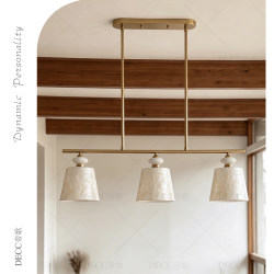 Creative Shell Dining Pendant Light, French Mid-Century Style, High-End Sand Nickel Color Pendant Light, Designer Style Cream-Style Dining Room Lighting