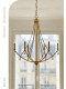 French Retro Candle Chandelier, Bedroom and Dining Room Chandelier, American Retro High-End Mid-Century Style Light Luxury All-Copper Lamps