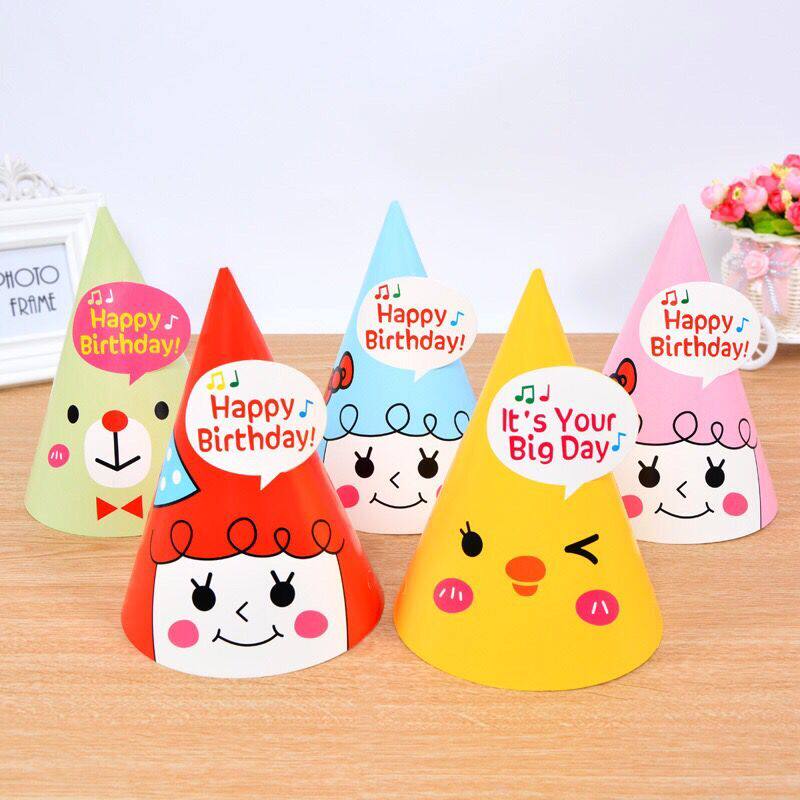 Birthday Party Arrangement Supplies Cute Cartoon Birthday Hat Paper Hat Children Adult Birthday Hat Variety