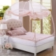 Kaisheng Home Dệt may Khóa kéo cửa ba cánh lưới chống muỗi yurt Đơn đôi cao 1,8 mét ký túc xá sinh viên máy lạnh muỗi - Lưới chống muỗi màn treo giường ngủ