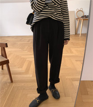 Zhou Wood Wood apit homemade high quality thick high waist slim Harlan suit woolen pants 20 winter new female