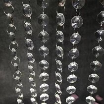 Octagonal bead curtain wedding ceiling crystal hanging curtain wedding road guide pendant decoration acrylic bead chain props