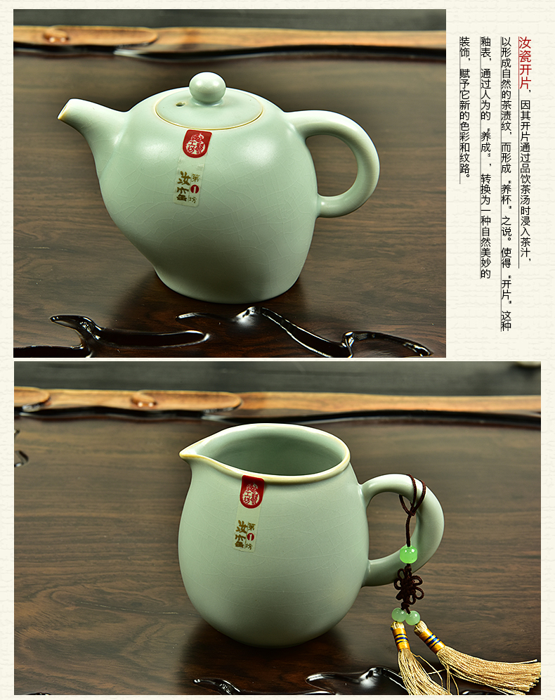 The beginning day, mahogany wood kung fu tea set ebony tea tray was four unity TaoLu chaoshan GaiWanCha way