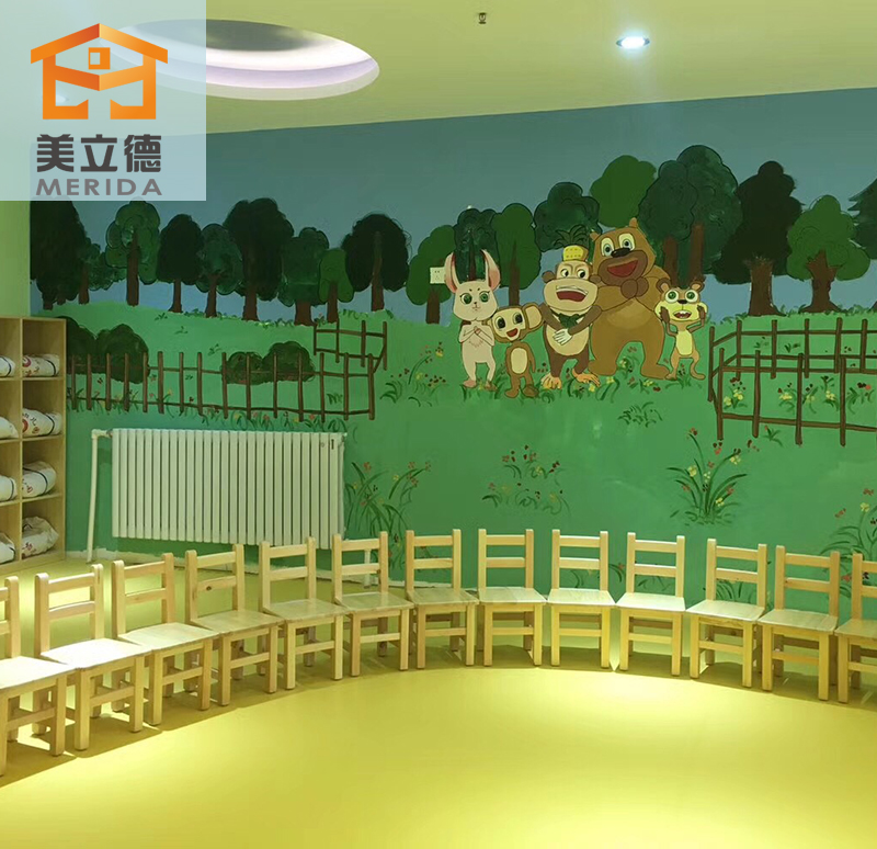 Kindergarten floor stickers PVC plastic floor training course floor stickers Environmental protection thickened early education center floor stickers