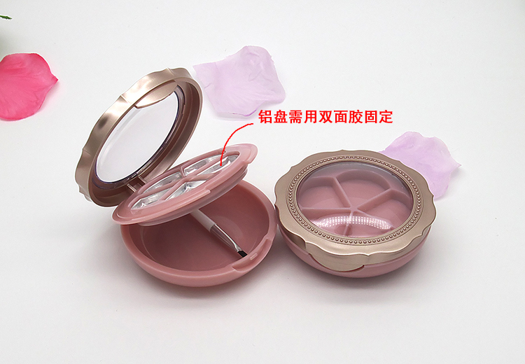 Cánh hoa năm cánh màu son đĩa trống DIY bóng mắt hộp trống đôi với gương cọ cọ tô son môi hộp áp lực công cụ tấm - Các công cụ làm đẹp khác chổi đánh má hồng