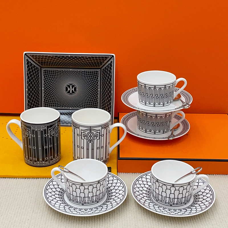 H Family Accessible Luxury High-End Dish Set Household Ceramic Tableware Set Bowl Plate Dish Set