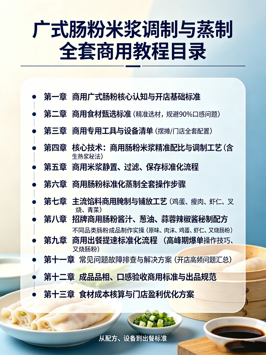 图片[2]-L25956正宗广式肠粉米浆调制与蒸制全套商用教程-简创库网