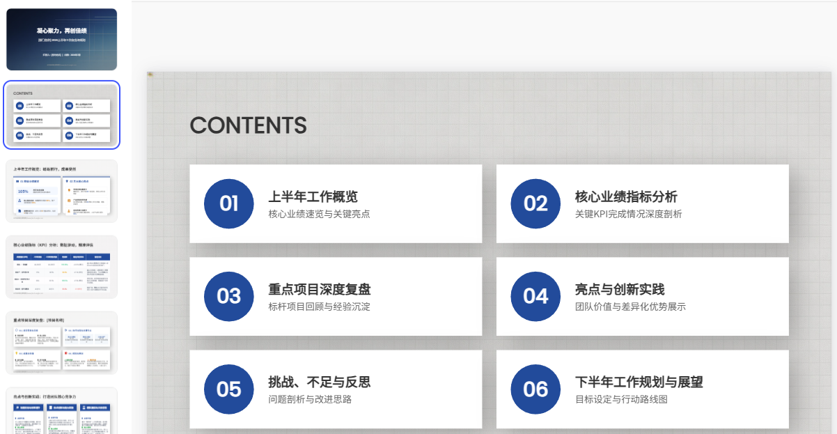 图片[3]-B1016企业部门半年度工作总结复盘PPT模板，高端商务风满版配图可编辑通用模版-简创库网
