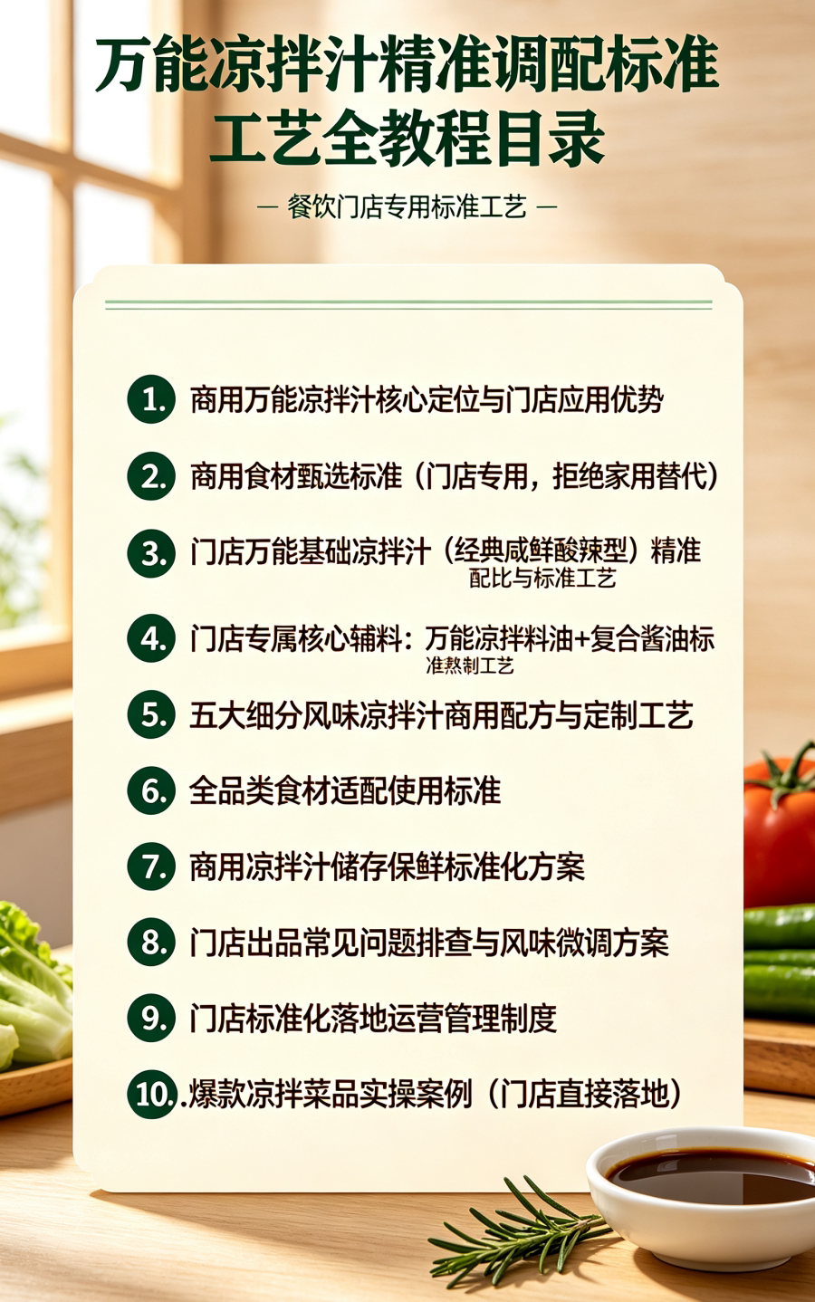 图片[2]-L37976餐饮门店专用 万能凉拌汁精准调配标准工艺全教程-简创库网