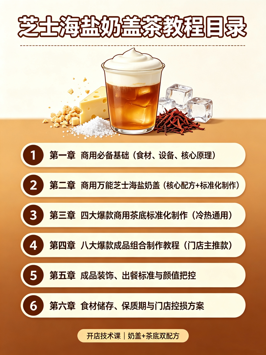 图片[2]-L85964芝士海盐奶盖茶｜奶盖 + 茶底双配方 开店必备技术课-简创库网