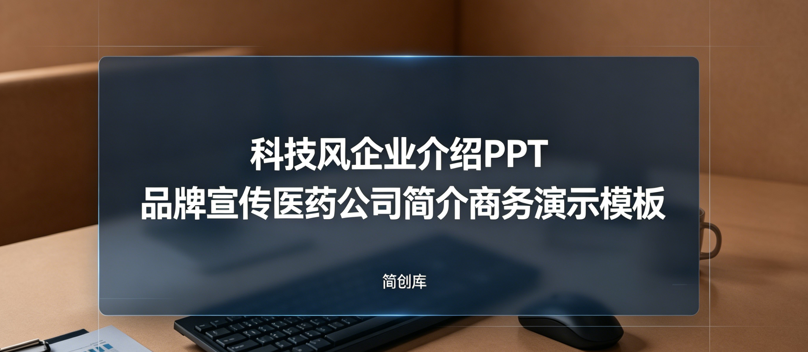 A4120科技风企业介绍PPT模板-品牌宣传医药公司简介商务演示模板-简创库网