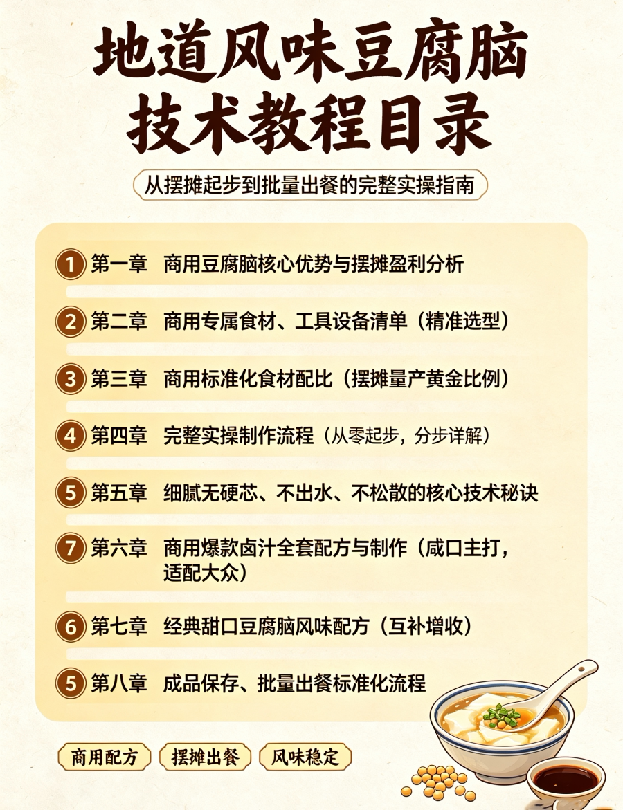图片[2]-L47292地道风味豆腐脑技术教程｜口感细腻无硬芯 摆摊热门手艺-简创库网