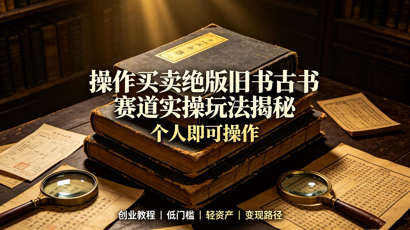 M6581460操作买卖绝版旧书古书赛道实操玩法揭秘【个人即可操作】-简创库网