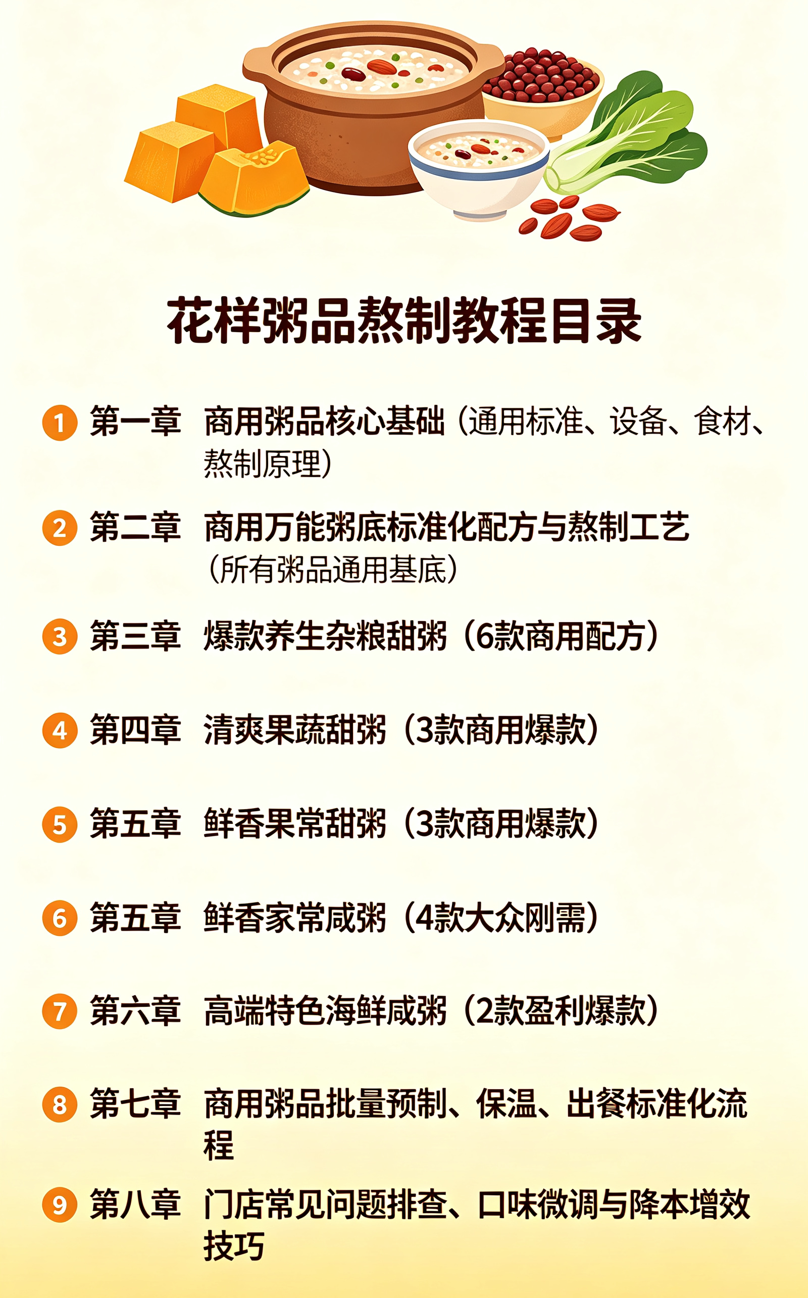 图片[2]-L47290花样粥品熬制教程｜十余种口味配方 清淡养胃增收品类-简创库网