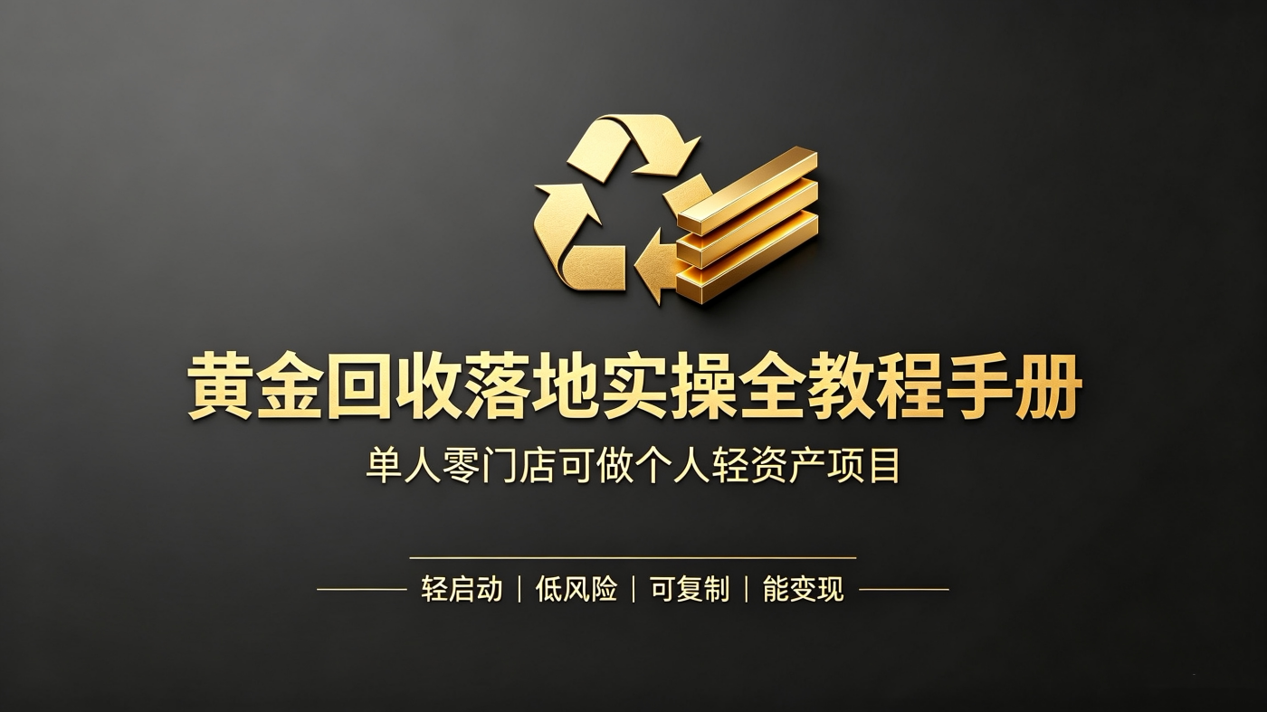 图片[1]-M658131黄金回收落地实操教程手册-单人零门店可做个人轻资产赛道-简创库网