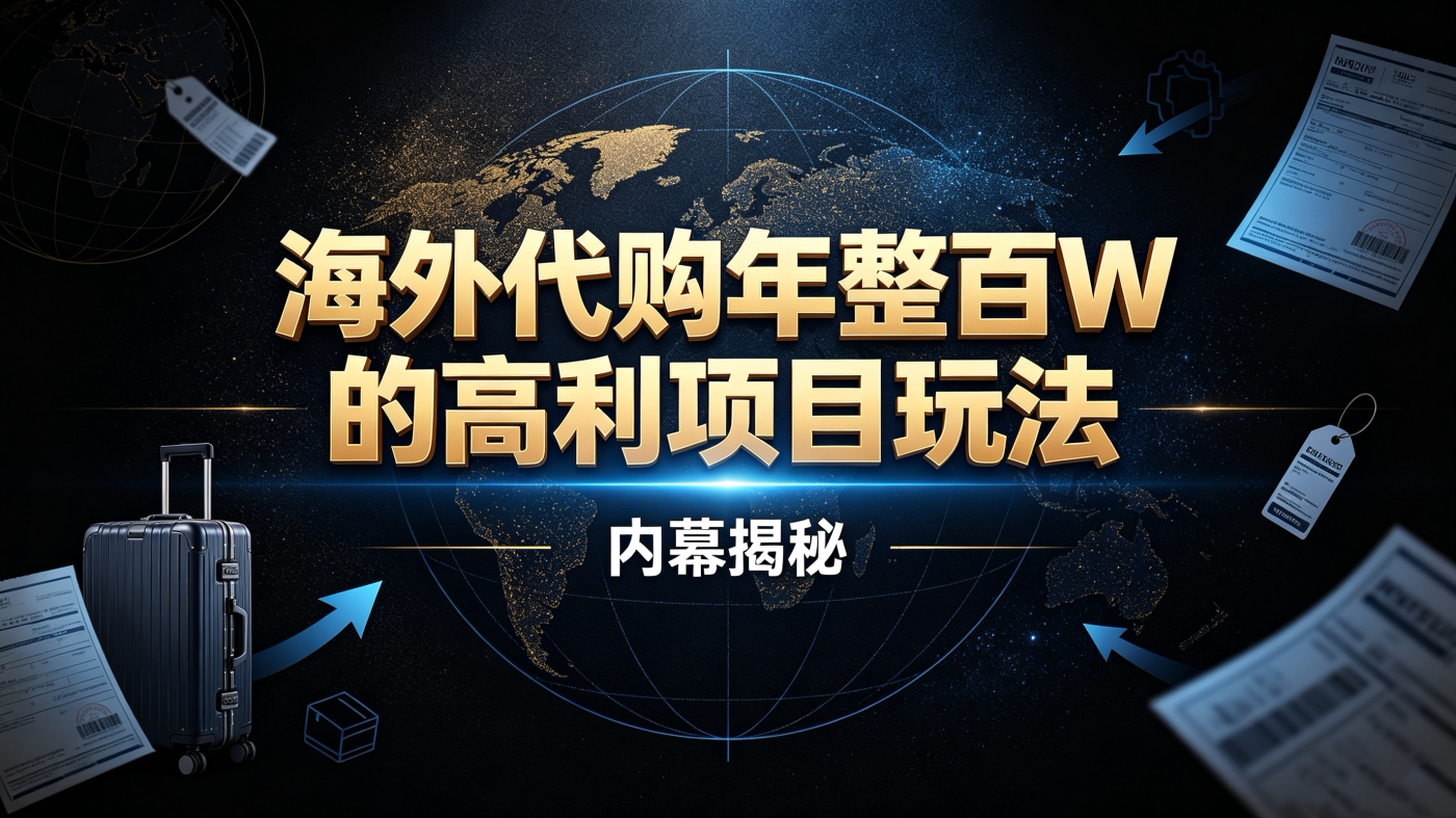 图片[1]-M658138海外代购年整百W的赛道玩法（内幕揭秘）-简创库网
