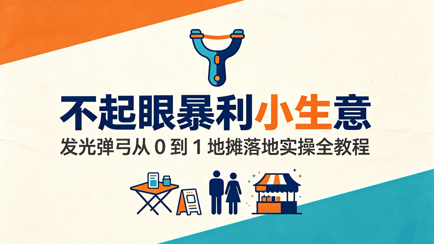 M65801不起眼小生意:发光弹弓从 0 到 1 地摊落地实操手册教程-简创库网