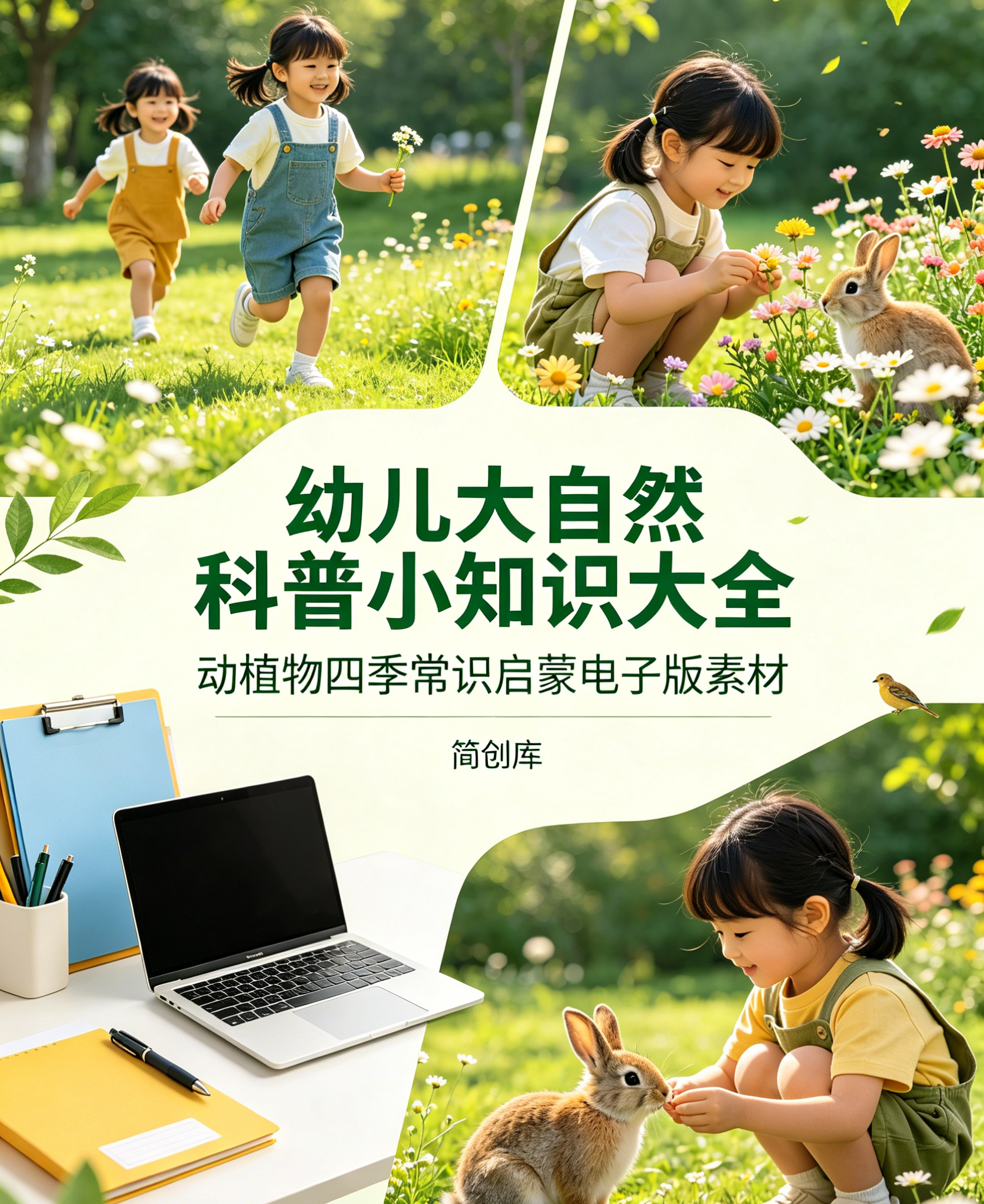 E1113幼儿大自然科普小知识大全 动植物四季常识启蒙电子版素材-简创库网