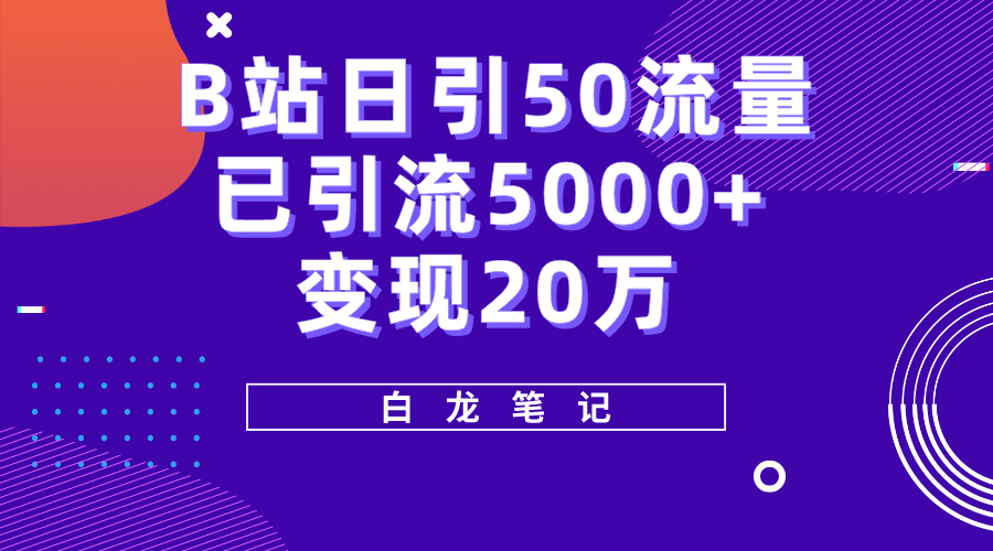 图片[1]-B站推广引流实战课程：日引50+流量，实战已引流5000+-暗冰资源网