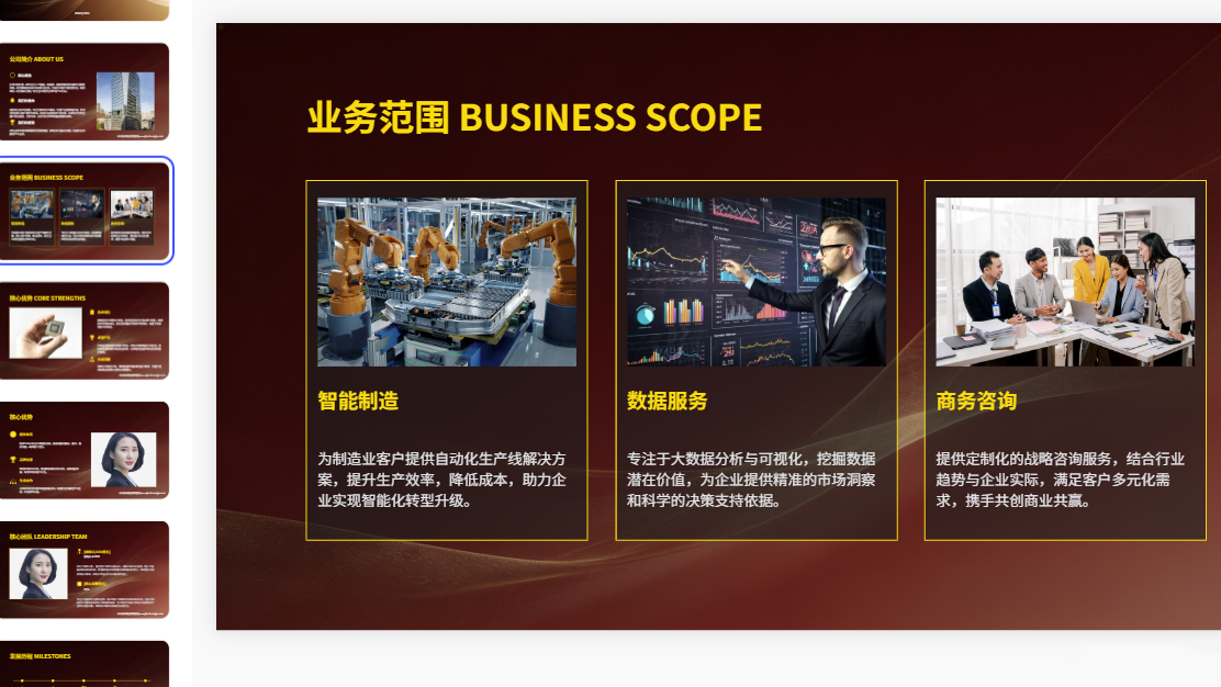图片[3]-A4110企业介绍PPT模板-商务大气公司简介品牌宣传路演汇报幻灯片-简创库网