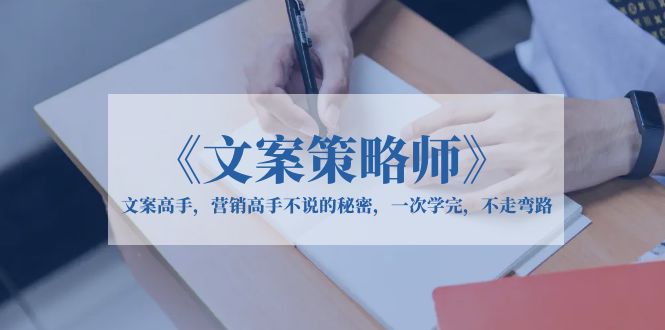 图片[1]-《文案策略师》一次学完文案高手拿手绝活-暗冰资源网