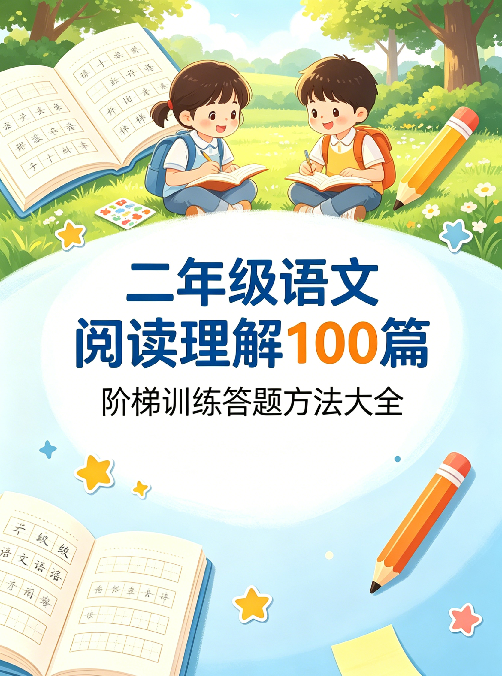 G7454二年级语文阅读理解100篇 阶梯训练答题方法大全-简创库网