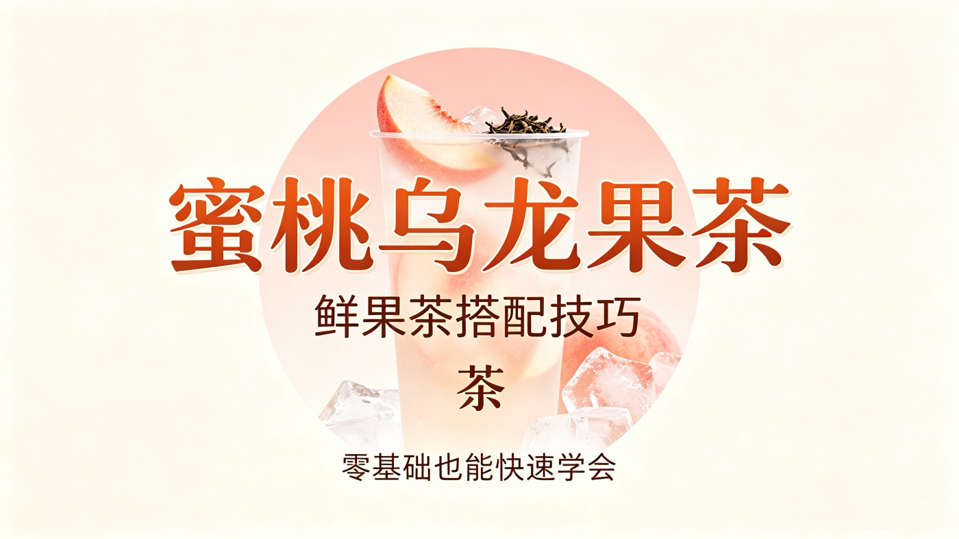L85960蜜桃乌龙果茶｜鲜果茶搭配技巧 零基础也能快速学会-简创库网