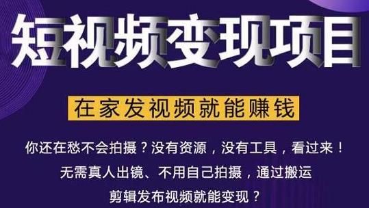 短视频变现项目：从0到1教你打造爆款短视频变现，在家发视频就能赚钱-智多资源网