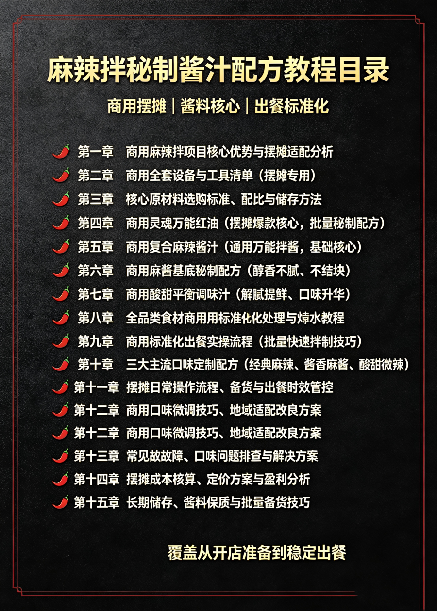 图片[2]-L72657地道口味麻辣拌秘制酱汁配方 商用摆摊全套实操教学资料-简创库网