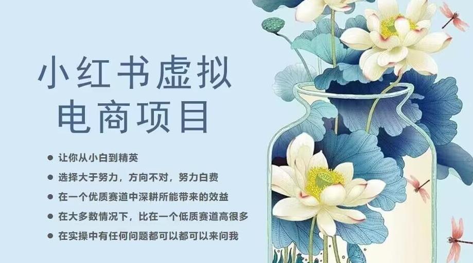 图片[1]-小红书虚拟电商课程（20节实操课程）让你从小白到精英-暗冰资源网