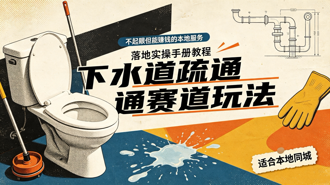 图片[1]-M6581449不起眼的下水道疏通赛道玩法落地实操手册教程【适合本地同城】-简创库网