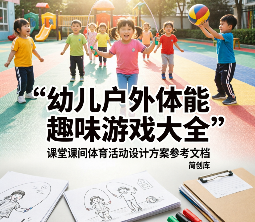 E1101幼儿户外体能趣味游戏大全 课堂课间体育活动设计方案参考文档-简创库网