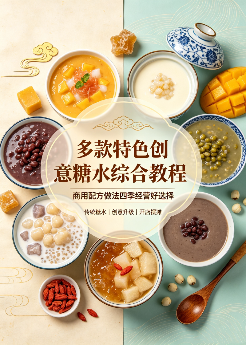 L72665多款特色创意糖水综合教程 商用配方做法四季经营好选择-简创库网